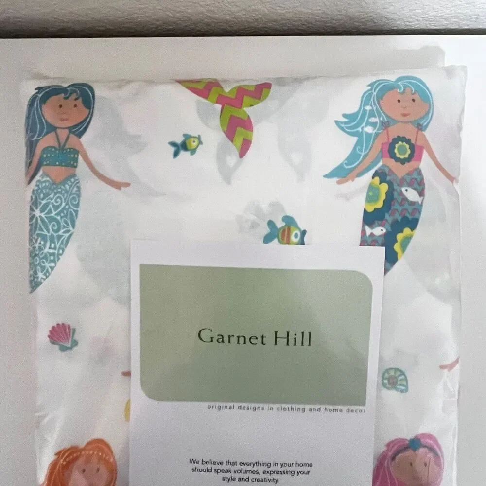 Garnet Hill Kids Mermaid Duvet Cover Size Double Queen NEW